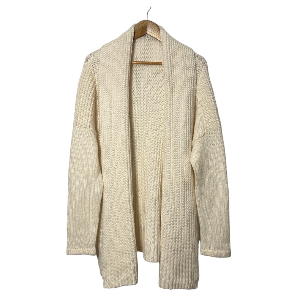 Gap Wool Alpaca Bld Cardigan Sweater Womens Lg Thick Soft Tunic Length